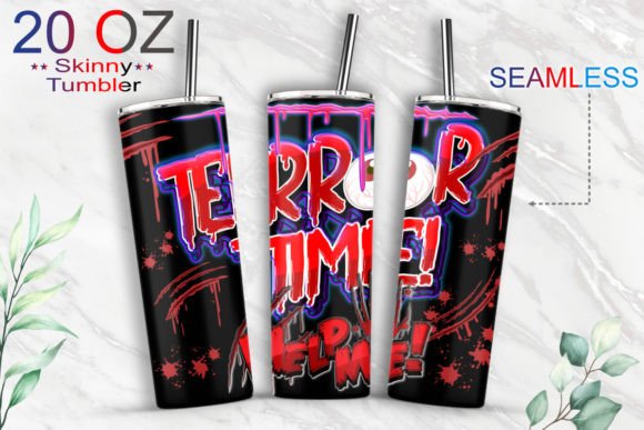 20 Oz Halloween Herror Time Tumbler