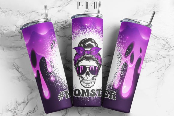 20oz Skinny Tumbler Halloween Momster