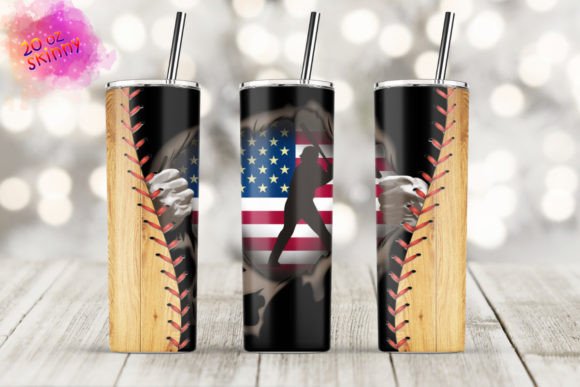 4th of July America Tumbler 20oz Skinny