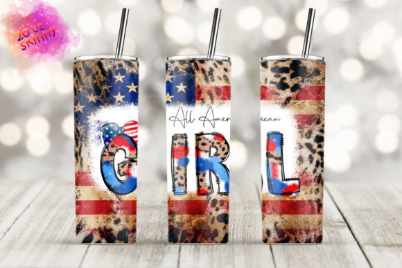 All American Girl 20oz Skinny Tumbler
