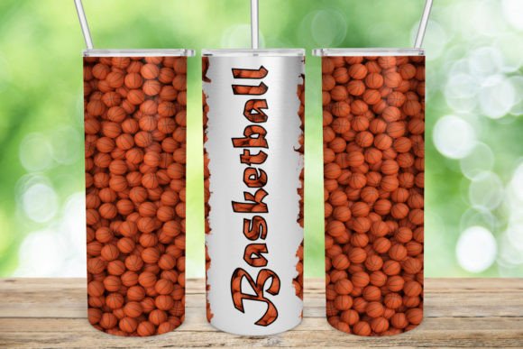 Basketball Life 20oz Skinny Tumbler Wrap