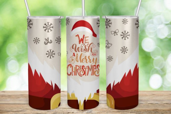 Christmas Tumbler, Santa Sublimation PNG