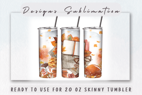 Fall 20 Oz Skinny Tumbler Sublimation