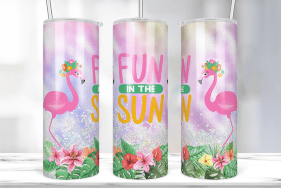 Fun in the Sun Flamingo Tumbler Wrap
