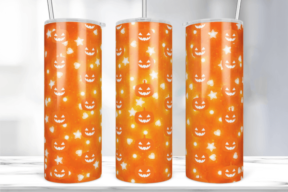 Halloween Cute Pumpkin Tumbler Wrap