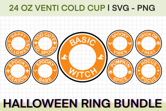 Halloween Ring Bundle for Cold Cup Wrap