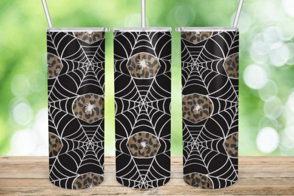 Halloween Spider Leopard Tumbler Wrap