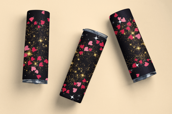 Hearts 20 Oz Skinny Tumbler Wrap