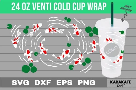 Koi, 24 Oz Venti Cup Hole Wrap