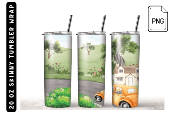 Landscapes Sublimation Tumbler Wrap