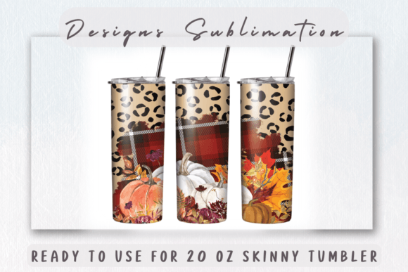 Leopard Fall Pumpkin Flowers Tumbler
