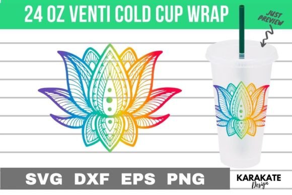Meditation Lotus, 24 Oz Venti Cup Wrap