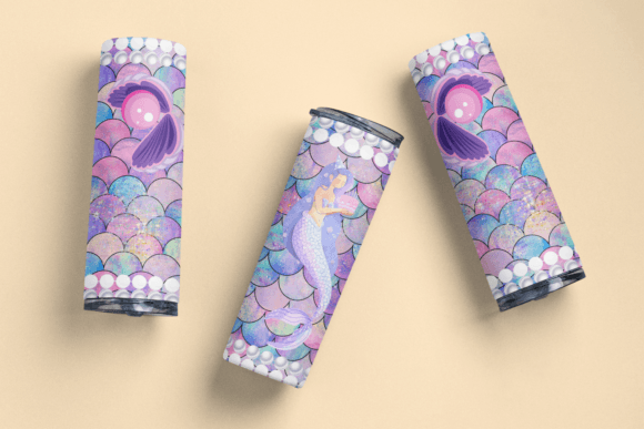 Mermaid 20 Oz Skinny Tumbler Wrap