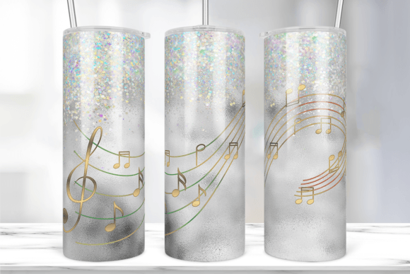 Music Notes Skinny Tumbler Wrap