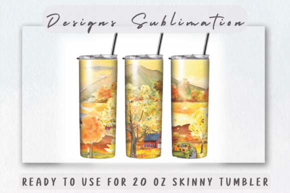 Pumpkin Fall Truck Skinny Tumbler Wrap
