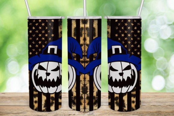 Pumpkin Grunge Leopard Halloween Tumbler