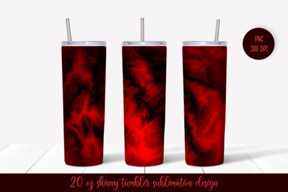 Red Fire Flame Tumbler Sublimation Wrap
