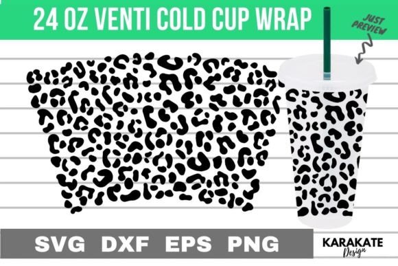 Simple Leopard, 24 Oz Venti Cup Wrap