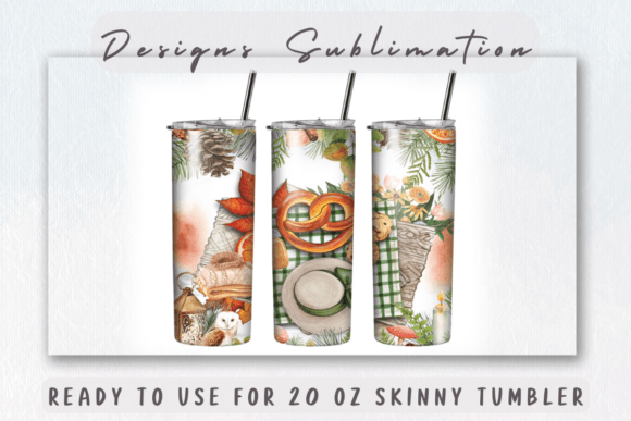 Watercolor Fall Autumn Tumbler Wrap