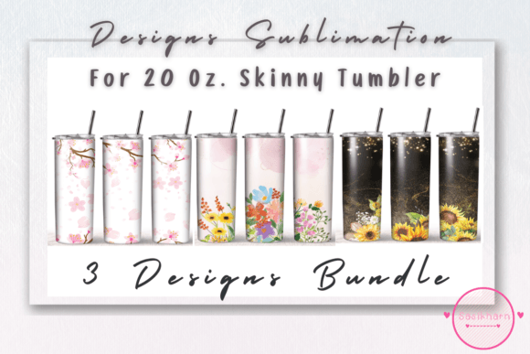 Watercolor Flowers Sublimation Tumbler